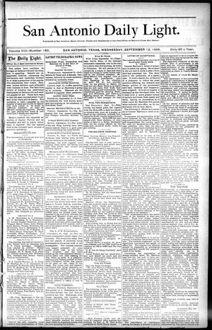 San Antonio Daily Light. (San Antonio, Tex.), Vol. 8, No. 180, Ed. 1 Wednesday, September 12, 1888