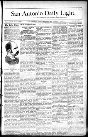 San Antonio Daily Light. (San Antonio, Tex.), Vol. 8, No. 184, Ed. 1 Monday, September 17, 1888