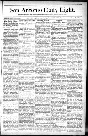 San Antonio Daily Light. (San Antonio, Tex.), Vol. 8, No. 187, Ed. 1 Thursday, September 20, 1888