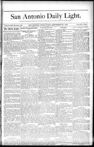 San Antonio Daily Light. (San Antonio, Tex.), Vol. 8, No. 194, Ed. 1 Friday, September 28, 1888