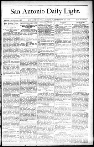 San Antonio Daily Light. (San Antonio, Tex.), Vol. 8, No. 195, Ed. 1 Saturday, September 29, 1888