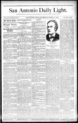 San Antonio Daily Light. (San Antonio, Tex.), Vol. 8, No. 207, Ed. 1 Saturday, October 13, 1888