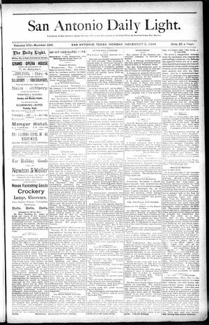 San Antonio Daily Light. (San Antonio, Tex.), Vol. 8, No. 226, Ed. 1 Monday, November 5, 1888