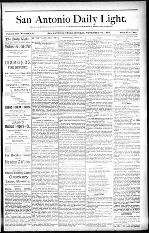 San Antonio Daily Light. (San Antonio, Tex.), Vol. 8, No. 239, Ed. 1 Monday, November 19, 1888