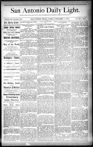 San Antonio Daily Light. (San Antonio, Tex.), Vol. 8, No. 252, Ed. 1 Tuesday, December 4, 1888