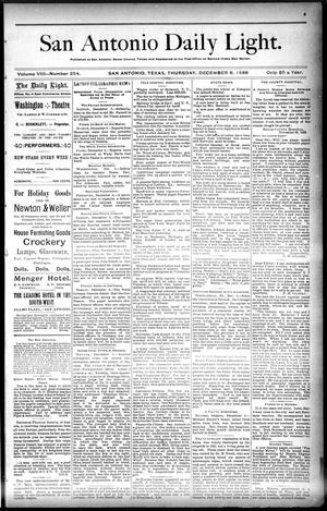 San Antonio Daily Light. (San Antonio, Tex.), Vol. 8, No. 254, Ed. 1 Thursday, December 6, 1888