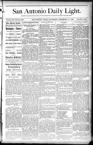 San Antonio Daily Light. (San Antonio, Tex.), Vol. 8, No. 265, Ed. 1 Wednesday, December 19, 1888