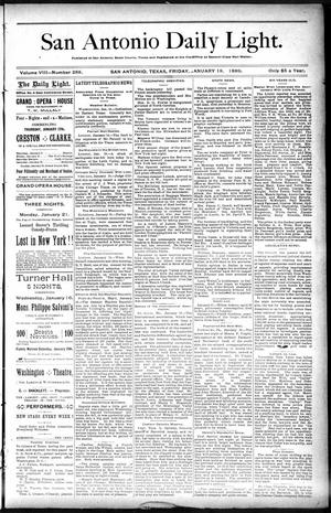San Antonio Daily Light. (San Antonio, Tex.), Vol. 8, No. 288, Ed. 1 Friday, January 18, 1889