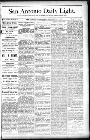 San Antonio Daily Light. (San Antonio, Tex.), Vol. 9, No. 11, Ed. 1 Friday, February 1, 1889
