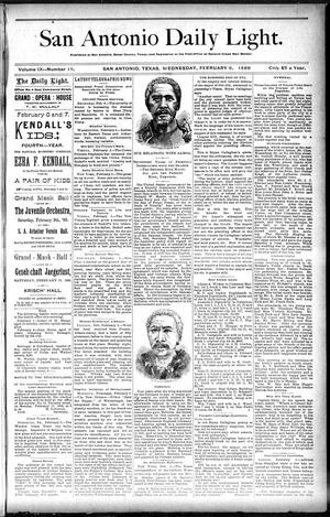 San Antonio Daily Light. (San Antonio, Tex.), Vol. 9, No. 15, Ed. 1 Wednesday, February 6, 1889