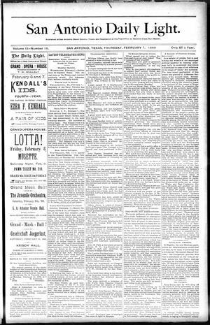 San Antonio Daily Light. (San Antonio, Tex.), Vol. 9, No. 16, Ed. 1 Thursday, February 7, 1889