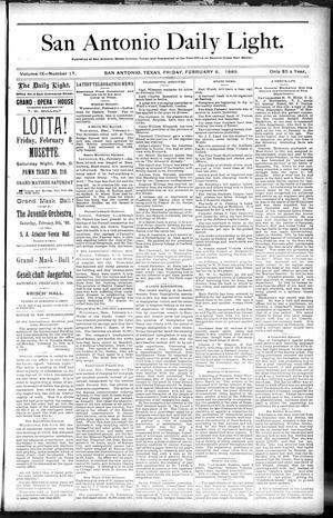 San Antonio Daily Light. (San Antonio, Tex.), Vol. 9, No. 17, Ed. 1 Friday, February 8, 1889