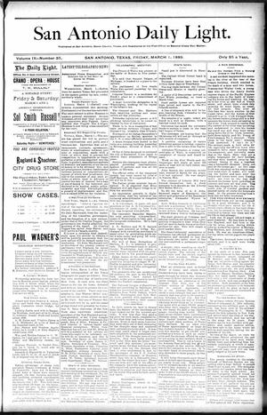 San Antonio Daily Light. (San Antonio, Tex.), Vol. 9, No. 35, Ed. 1 Friday, March 1, 1889