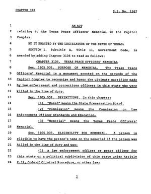 78th Texas Legislature, Regular Session, Senate Bill 1567, Chapter 378