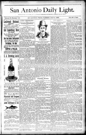 San Antonio Daily Light. (San Antonio, Tex.), Vol. 9, No. 138, Ed. 1 Tuesday, July 2, 1889