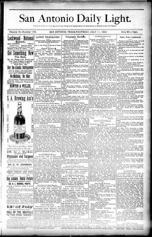 San Antonio Daily Light. (San Antonio, Tex.), Vol. 9, No. 145, Ed. 1 Thursday, July 11, 1889