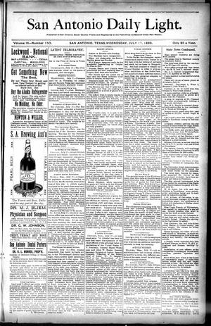 San Antonio Daily Light. (San Antonio, Tex.), Vol. 9, No. 150, Ed. 1 Wednesday, July 17, 1889