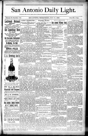 San Antonio Daily Light. (San Antonio, Tex.), Vol. 9, No. 152, Ed. 1 Friday, July 19, 1889