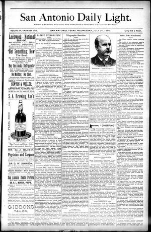 San Antonio Daily Light. (San Antonio, Tex.), Vol. 9, No. 156, Ed. 1 Wednesday, July 24, 1889