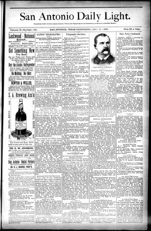 San Antonio Daily Light. (San Antonio, Tex.), Vol. 9, No. 160, Ed. 1 Wednesday, July 31, 1889