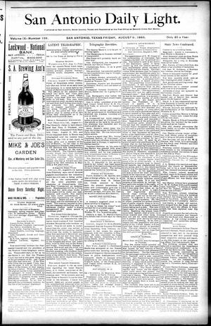 San Antonio Daily Light. (San Antonio, Tex.), Vol. 9, No. 168, Ed. 1 Friday, August 9, 1889
