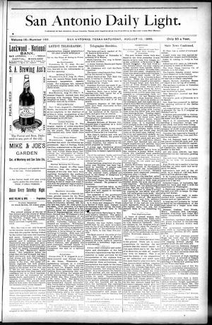 San Antonio Daily Light. (San Antonio, Tex.), Vol. 9, No. 169, Ed. 1 Saturday, August 10, 1889