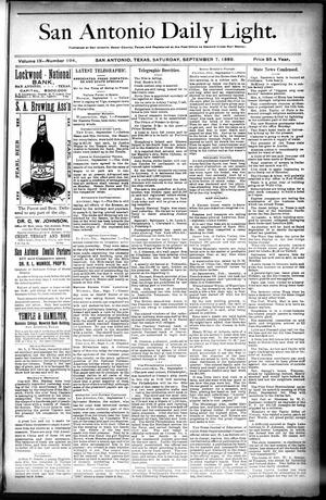 San Antonio Daily Light. (San Antonio, Tex.), Vol. 9, No. 194, Ed. 1 Saturday, September 7, 1889