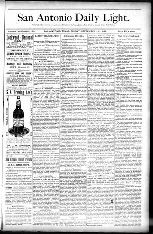San Antonio Daily Light. (San Antonio, Tex.), Vol. 9, No. 199, Ed. 1 Friday, September 13, 1889