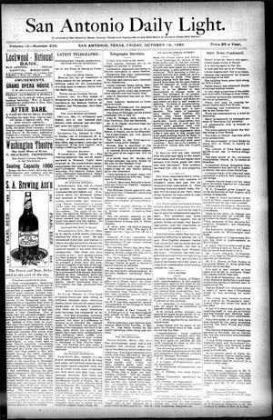 San Antonio Daily Light. (San Antonio, Tex.), Vol. 9, No. 229, Ed. 1 Friday, October 18, 1889