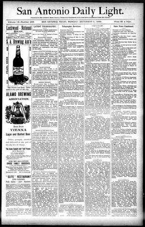 San Antonio Daily Light. (San Antonio, Tex.), Vol. 9, No. 266, Ed. 1 Monday, December 2, 1889