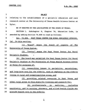 78th Texas Legislature, Regular Session, Senate Bill 1642, Chapter 1243