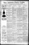 Thumbnail image of item number 1 in: 'San Antonio Daily Light. (San Antonio, Tex.), Vol. 9, No. 283, Ed. 1 Thursday, December 26, 1889'.