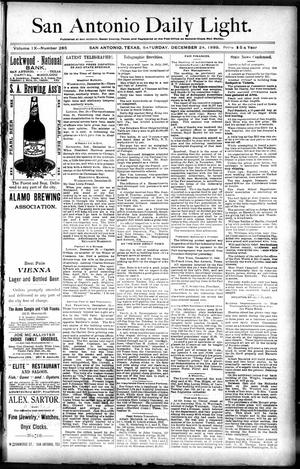 San Antonio Daily Light. (San Antonio, Tex.), Vol. 9, No. 285, Ed. 1 Saturday, December 28, 1889