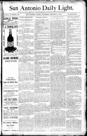 San Antonio Daily Light. (San Antonio, Tex.), Vol. [9], No. [299], Ed. 1 Thursday, January 9, 1890