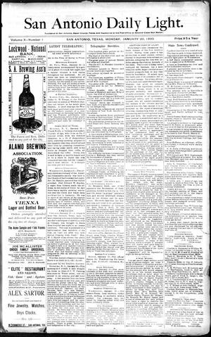 San Antonio Daily Light. (San Antonio, Tex.), Vol. 10, No. 1, Ed. 1 Monday, January 20, 1890