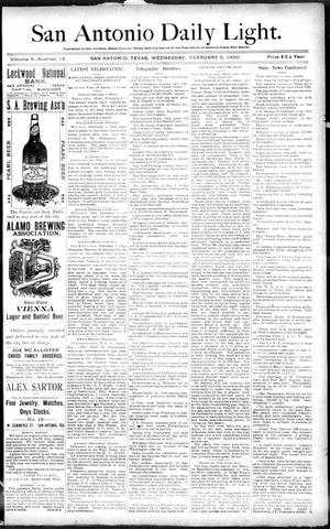 San Antonio Daily Light. (San Antonio, Tex.), Vol. 10, No. 12, Ed. 1 Wednesday, February 5, 1890