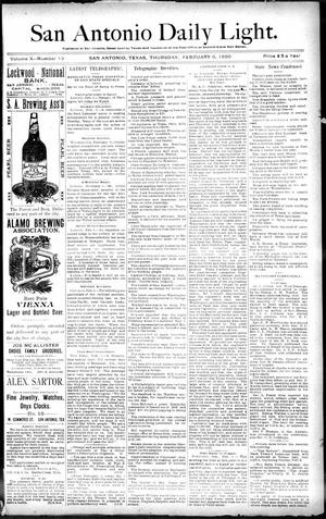 San Antonio Daily Light. (San Antonio, Tex.), Vol. 10, No. 13, Ed. 1 Thursday, February 6, 1890