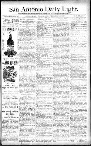 San Antonio Daily Light. (San Antonio, Tex.), Vol. 10, No. 14, Ed. 1 Friday, February 7, 1890