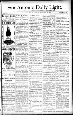San Antonio Daily Light. (San Antonio, Tex.), Vol. 10, No. 23, Ed. 1 Tuesday, February 18, 1890