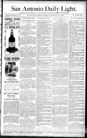 San Antonio Daily Light. (San Antonio, Tex.), Vol. 10, No. 29, Ed. 1 Tuesday, February 25, 1890