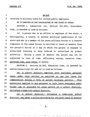 78th Texas Legislature, Regular Session, Senate Bill 1669, Chapter 971