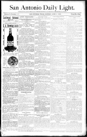 San Antonio Daily Light. (San Antonio, Tex.), Vol. 10, No. 111, Ed. 1 Monday, June 2, 1890