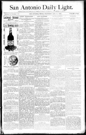 San Antonio Daily Light. (San Antonio, Tex.), Vol. 10, No. 114, Ed. 1 Thursday, June 5, 1890