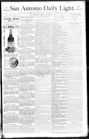 Primary view of object titled 'San Antonio Daily Light. (San Antonio, Tex.), Vol. 10, No. 116, Ed. 1 Saturday, June 7, 1890'.