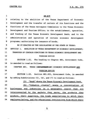 78th Texas Legislature, Regular Session, Senate Bill 275, Chapter 814