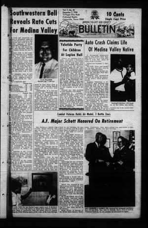 Medina Valley and County News Bulletin (Castroville, Tex.), Vol. 7, No. 33, Ed. 1 Wednesday, December 7, 1966