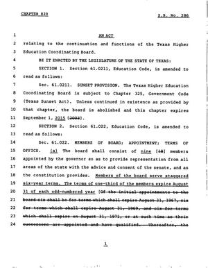 78th Texas Legislature, Regular Session, Senate Bill 286, Chapter 820