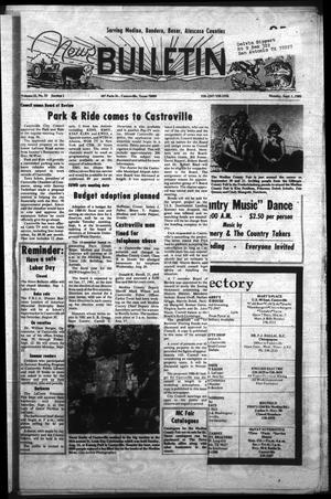 News Bulletin (Castroville, Tex.), Vol. 22, No. 35, Ed. 1 Monday, September 1, 1980