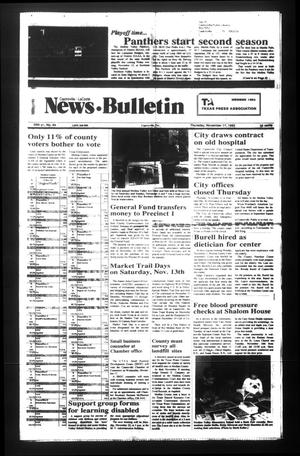 Primary view of object titled 'News Bulletin (Castroville, Tex.), Vol. 34, No. 44, Ed. 1 Thursday, November 11, 1993'.