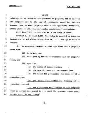 78th Texas Legislature, Regular Session, Senate Bill 340, Chapter 1173